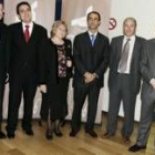 Antonio Silván, Ricardo Aller, Ana Bernardo, César Antón, Fernández Renedo y Miguel Alejo, ayer