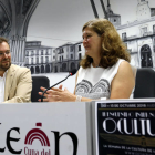 Javier Sierra y Margarita Torres, durante la presentación de Ocultura, en septiembre del año pasado. MARCIANO PÉREZ