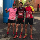 Diego, Felipe e Iván, podio del trail La Peña del Tren. FININ