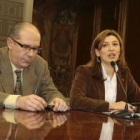 El representante de la Unión Hotelera, Quindós, junto a Susana Travesí