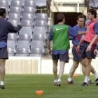 Motta y Kluivert protagonizaron un enfrentamiento en el entrenamiento de la tarde del Barça
