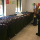 Las armas subastadas en la Comandancia de León.