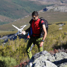 Javier Fernández Lozano con un dron. ARCHIVO