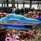 Altar en memoria de las víctimas, en el aeropuerto de San Petersburgo.