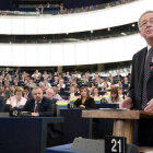 Jean-Claude Juncker, durante su discurso en el Parlamento Europeo, este martes en Estrasburgo.