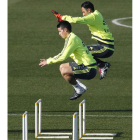James, durante el entrenamiento del Real Madrid.