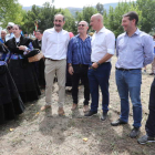 Francisco Simón (Truchas), Tomás Blanco (Castrillo), Julio Arias (Puente), José Manuel Moro (Encinedo) y Agapito Encina (Benuza). AFB