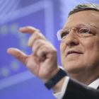 José Manuel Durao Barroso, en su última rueda de prensa como presidente de la Comisión Europea, el 29 de octubre del 2014.