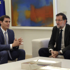 Albert Rivera y Mariano Rajoy durante el encuentro.