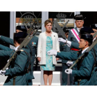 María José Salgueiro, delegada del Gobierno en Castilla y León y el general Sualdea. MARCIANO PÉREZ