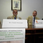Claude Domergue y Ricardo González Mantero, ayer en el simposio