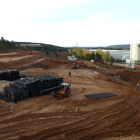 Obras de la ampliación del suelo industrial en terrenos de Vidanes.