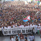 Una de las manifestaciones contra el cierre de camas.