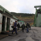 El pozo Emilio, de la Vasco, el día que retomó su actividad tras la huelga minera del año pasado.