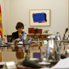 Rajoy, Santamaría y Catalá, en una reunión del Consejo de Ministros.