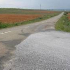 La imagen muestra la carretera Astorga-Nogarejas en las cercanías de la localidad de Piedralba