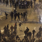 Un momento de los disturbios del pasado 22 de marzo en Madrid.