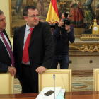 Juan José Mateos aguarda la llegada de Wert a la Conferencia General de Política Universitaria.
