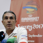 Sergio Scariolo, en rueda de prensa en el Eurobasket