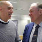 Diez y López Sendino comparecieron ayer juntos. MARCIANO