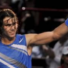 El tenista de Manacor celebra su ajustado triunfo de ayer en París