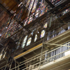 Detalle de los tubos del nuevo órgano que ya han comenzado a colocarse en la Catedral de León.