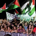 Parte del público que asistió al concierto de Matisyahu en el rototom, en la madrugada del sábado al domingo.