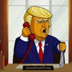 El Donald Trump animado en uno de los sketches habituales en el late night show de Stephen Colbert en la CBS.