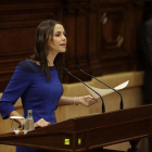 La candidata de Ciutadans, Inés Arrimadas, durante el debate de investidura del Parlament.