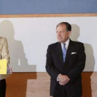 Chacón, el director del CNI, Félix Sánz Roldán, y su antecesor Alberto Sáiz.