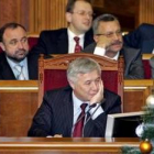 El primer ministro Yejanúrov, en la sesión de ayer en la Rada