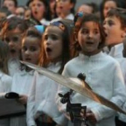 Imagen de archivo de uno de los conciertos de los niños de las Aulas Corales Municipales.