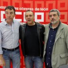 Hernández, García y Vega, ayer, en León. MARCIANO