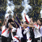 Los jugadores de River celebrando la Copa Libertadores.