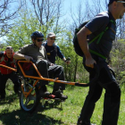 Una de las actividades de montañismo inclusivo con la 'joeëlette'