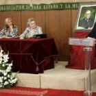 El biznieto de Blas Infante, Javier del Mar, durante su intervención