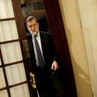 Mariano Rajoy entra al hemiciclo de Congreso.