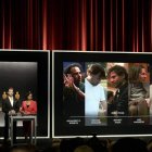 Uno de los instantes en la presentación, ayer, de los nominados a los Premios Oscar.