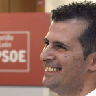 Tudanca, el pasado sábado, tras anunciarse el resultado de la votación.