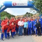 Los integrantes de la selección española sub 19 en Valporquero. DL
