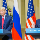 Trump y Putin, este lunes, en el Palacio Presidencial de Helsinki. /