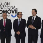 Mariano Rajoy, Alberto Fernández Díaz, Artur Mas y Xavier Trias en el Salón del Automóvil de Barcelona.