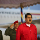 El presidente de Venezuela, Nicolás Maduro, en el aeropuerto de Caracas.