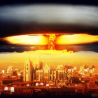 Simulación de una explosión nuclear en León. ILUSTRACIÓN: ALBERTO CALVO