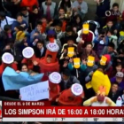 Imagen de una de las manifestaciones a favor de 'Los Simpson' en Bolivia.