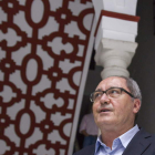 El secretario de Organización del PSOE-A, Juan Cornejo, poco antes de la rueda de prensa.