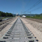 Imagen de la traza ferroviaria que va a reformar Fomento entre León y La Robla. DL