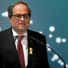 Quim Torra, este viernes, durante su intervención en un foro empresarial en La Seu dUrgell.