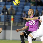 Yuri marcó el tanto del empate en el partido de la primera vuelta jugado en Valdebebas.