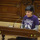 La diputada de la CUP, Anna Gabriel, en el Parlament.